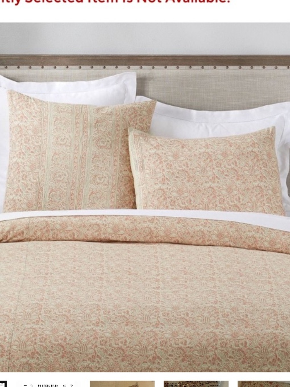 Pottery Barn King Size “Larsa Kalamkari” Duver Cover and One Matching Sham